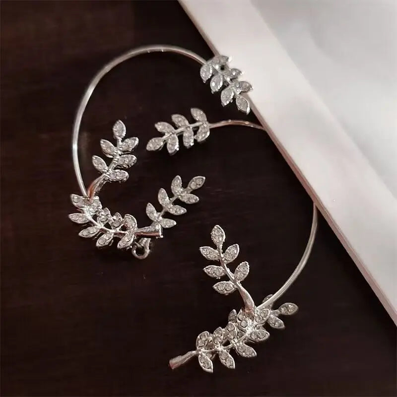 Wolexhany Star Butterfly Clip Earrings – Sparkling Crystal Tassel, No Piercing