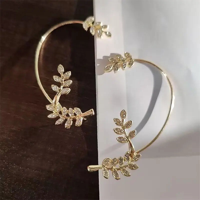 Wolexhany Star Butterfly Clip Earrings – Sparkling Crystal Tassel, No Piercing