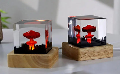 Halloween Atomic Bomb Explosion Lamp – Mushroom Cloud Decor for Home or Office