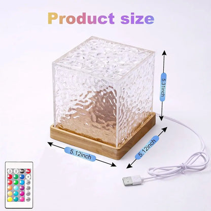 RGB Crystal Touch Lamp – Portable Night Light with USB Charger