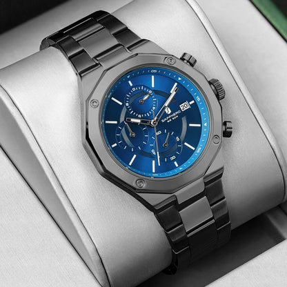 Montre homme SAPPHERO – Chronographe sport de luxe, mode et étanche, idéale en cadeau