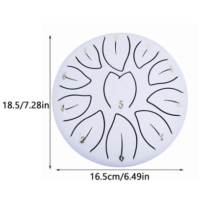Rain Drum Instrument 6 inches 11 Notes Ethereal Drum Hand Drums Portable Steel Tongue Drum Meditation Drum  for Music Education