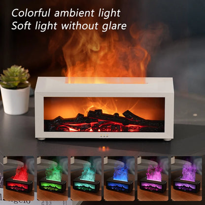 3D Flame Aroma Diffuser – Retro Fireplace Humidifier with Remote Control halloween