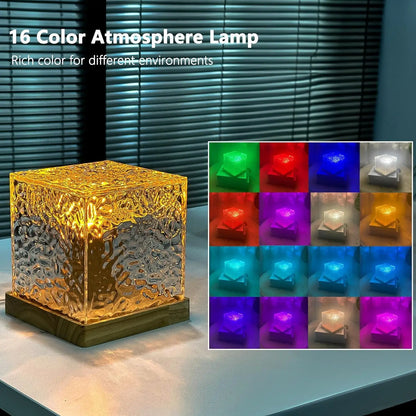 RGB Crystal Touch Lamp – Portable Night Light with USB Charger