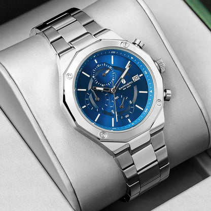 Montre homme SAPPHERO – Chronographe sport de luxe, mode et étanche, idéale en cadeau