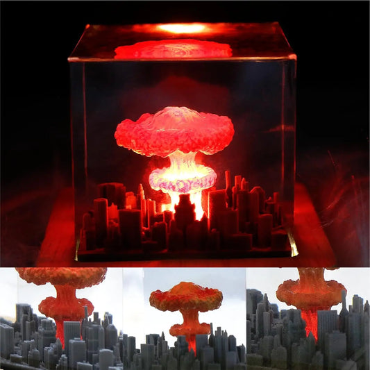 Halloween Atomic Bomb Explosion Lamp – Mushroom Cloud Decor for Home or Office