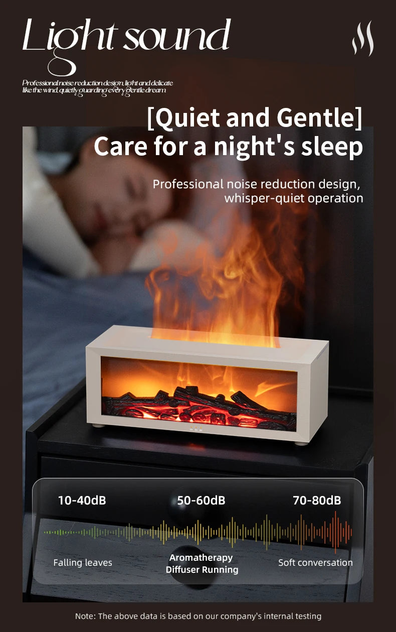 3D Flame Aroma Diffuser – Retro Fireplace Humidifier with Remote Control halloween