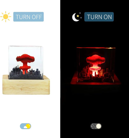 Halloween Atomic Bomb Explosion Lamp – Mushroom Cloud Decor for Home or Office