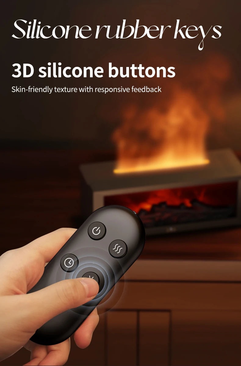3D Flame Aroma Diffuser – Retro Fireplace Humidifier with Remote Control halloween