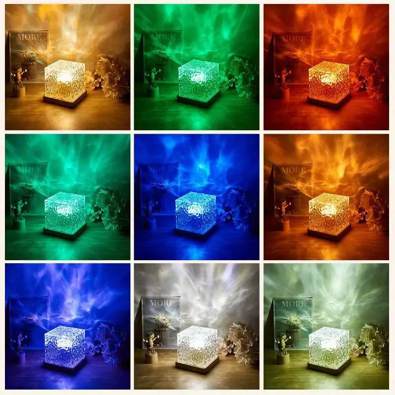 RGB Crystal Touch Lamp – Portable Night Light with USB Charger