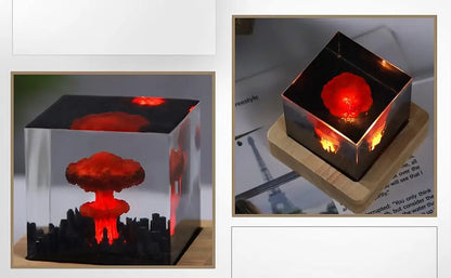 Halloween Atomic Bomb Explosion Lamp – Mushroom Cloud Decor for Home or Office