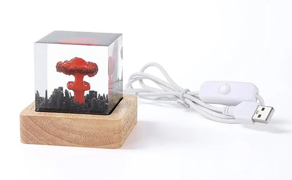 Halloween Atomic Bomb Explosion Lamp – Mushroom Cloud Decor for Home or Office