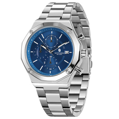 Montre homme SAPPHERO – Chronographe sport de luxe, mode et étanche, idéale en cadeau