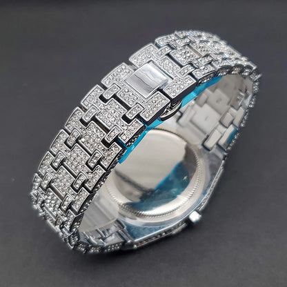 Watches For Men Octagonal Case Luxury Diamond Men's Watch With Big Zircon Bezel Fashion Hip Hop Hand Clock