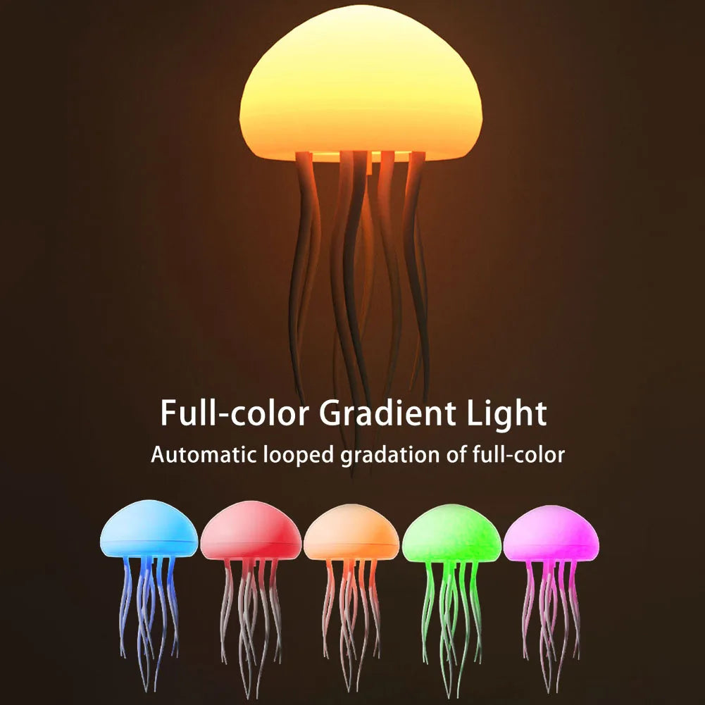 RGB Jellyfish Desk Lamp – Voice-Control Night Light for Home & Office