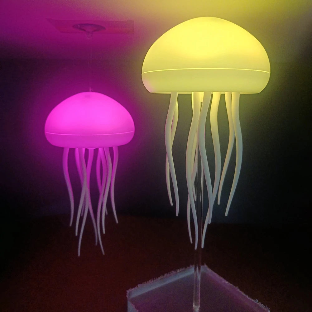 RGB Jellyfish Desk Lamp – Voice-Control Night Light for Home & Office