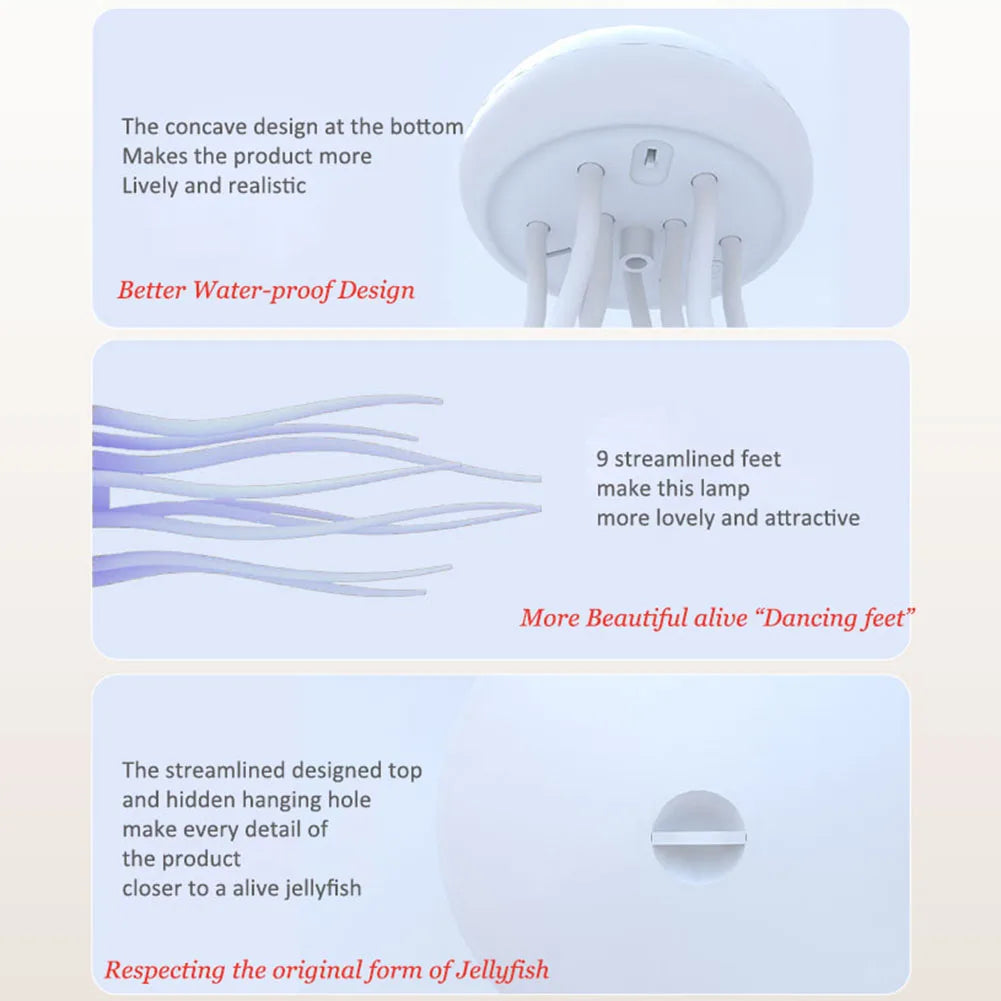 RGB Jellyfish Desk Lamp – Voice-Control Night Light for Home & Office