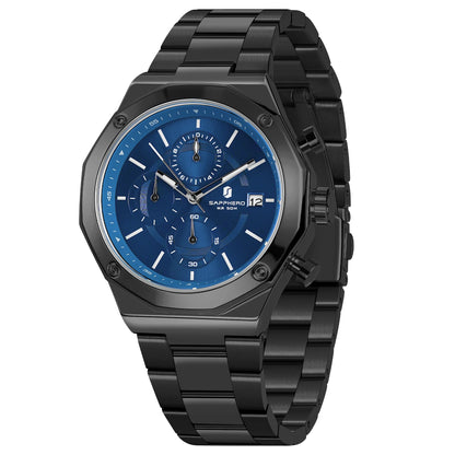 Montre homme SAPPHERO – Chronographe sport de luxe, mode et étanche, idéale en cadeau