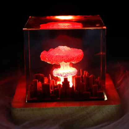 Halloween Atomic Bomb Explosion Lamp – Mushroom Cloud Decor for Home or Office
