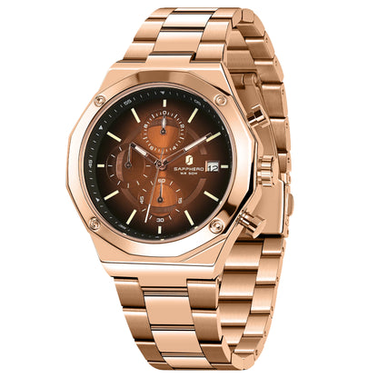 Montre homme SAPPHERO – Chronographe sport de luxe, mode et étanche, idéale en cadeau