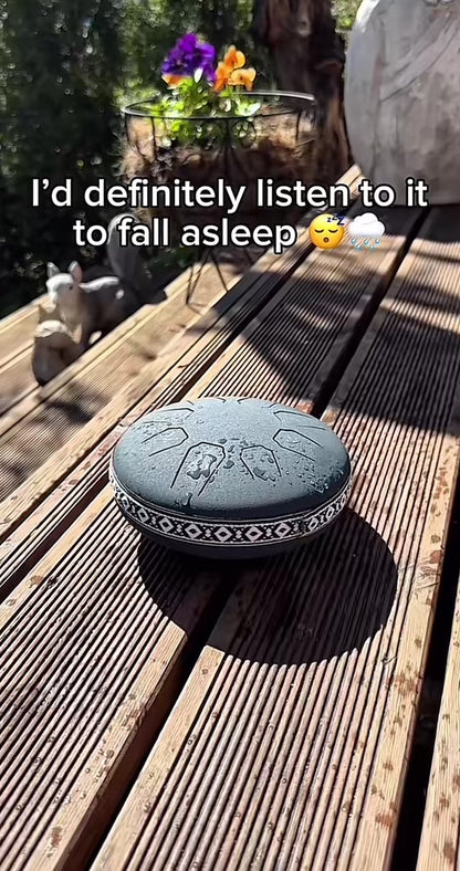 Rain Drum Instrument 6 inches 11 Notes Ethereal Drum Hand Drums Portable Steel Tongue Drum Meditation Drum  for Music Education